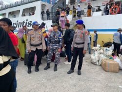 Pemberangkatan KM. Sabuk Nusantara 93, Satpolair Polres Majene Intensifkan Pengamanan