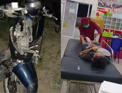 Minim Penerangan, 2 Sepeda Motor Tabrakan di Kampung Toa Mapilli