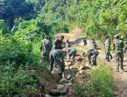 TNI dan Warga Mulai Kerjakan Sasaran Fisik Pra-TMMD ke-127 di Polman