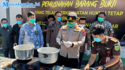 Kapolres Polman Hadiri Pemusnahan Barang Bukti 96 Perkara Inkrah di Kejari