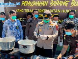 Kapolres Polman Hadiri Pemusnahan Barang Bukti 96 Perkara Inkrah di Kejari