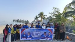 Semarak HUT ke-25 Partai Demokrat, DPC Demokrat Pasangkayu Gelar Gerakan Langit Biru Indonesia Asri di Pantai Bambaloka