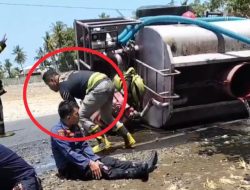 Viral Aksi Heroik Kepala Damkar Polman, Selamatkan Personil Saat Lakalantas