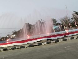 Sambut HUT Kemerdekaan RI ke-81, PUPR Sulbar Percantik Kolam Air Mancur di Jalan Arteri Mamuju