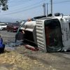 Hendak Padamkan Api, Mobil Damkar Polman Malah Terguling, Petugas Terlempar ke Jalan!