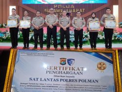 Raih Prestasi, Satlantas Polman Terbaik I di Hari Lalu Lintas Bhayangkara