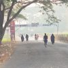 Warga Polewali Gempar, Kabut Asap “Kiriman” Penuhi Udara Pagi