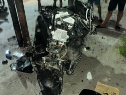 Dua Motor Saling Hantam di Jalan Trans Polman, Tiga Korban Dilarikan ke Rumah Sakit