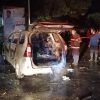 Diduga Korsleting Saat Perbaiki Kabel, Mobil Mini Bus di Polman Hangus Terbakar
